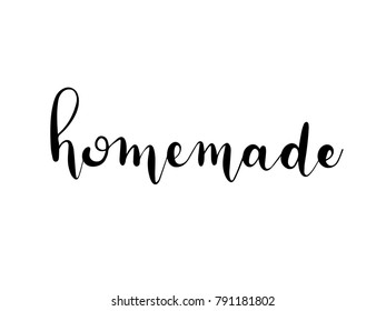 Homemade Calligraphy Hand Lettering Vector.