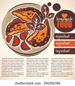 Homemade chicken meal, background