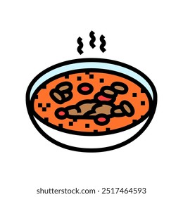 homemade chili winter color icon vector. homemade chili winter sign. isolated symbol illustration