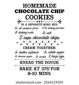 Homemade Chocolate Chip Cookies T shirt