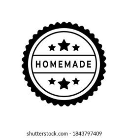 Homemade Circle Label Template Design Stock Vector (Royalty Free ...