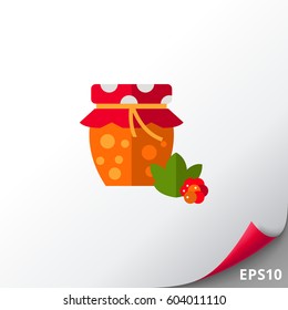 Homemade cloudberry jam icon