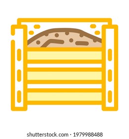 homemade composter color icon vector. homemade composter sign. isolated symbol illustration