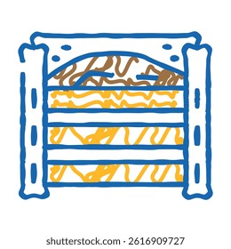 homemade composter doodle icon sketch vector. homemade composter sign. isolated symbol illustration