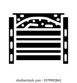 homemade composter glyph icon vector. isolated contour symbol black illustration