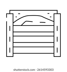 homemade composter line icon vector. homemade composter sign. isolated contour symbol black illustration
