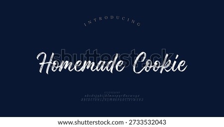 
Homemade Cookie, Hand drawn vector alphabet. Modern monoline signature script font. Elegant Signature Font. Best Alphabet Beautiful Calligraphy Signature Font

