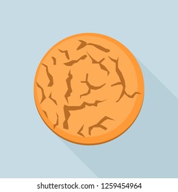 Homemade cookie icon. Flat illustration of homemade cookie vector icon for web design