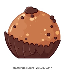 Homemade cookies and cream chocolate icon isolated