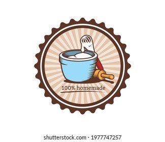 homemade cookies logo emblem vintage 2	
