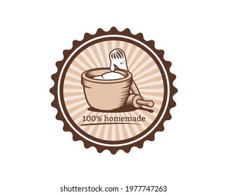 homemade cookies logo emblem in vintage style