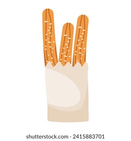 Homemade Deep Fried Churros illustration