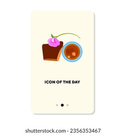 Homemade dessert flat vector icon. Sugar, chocolate isolated vector sign. Culinary and cooking concept. Vector illustration symbol elements for web design and apps