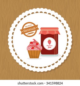 Homemade dessert graphic design, vector illustration eps10