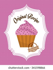 Homemade dessert graphic design, vector illustration eps10