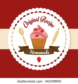 Homemade dessert graphic design, vector illustration eps10