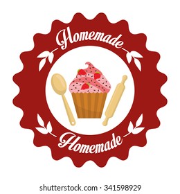 Homemade dessert graphic design, vector illustration eps10