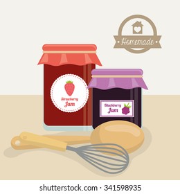 Homemade dessert graphic design, vector illustration eps10