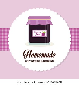 Homemade dessert graphic design, vector illustration eps10
