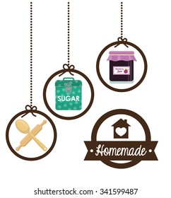 Homemade dessert graphic design, vector illustration eps10