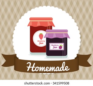 Homemade dessert graphic design, vector illustration eps10