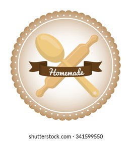 Homemade dessert graphic design, vector illustration eps10