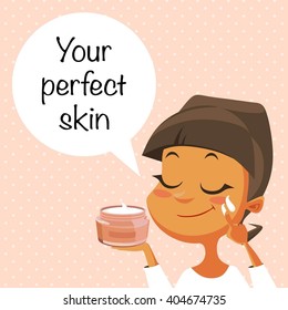 Homemade facial mask. Facial Treatments. facials
Girl cleaning and care her face