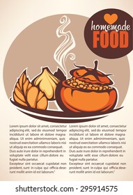 Homemade food, menu background