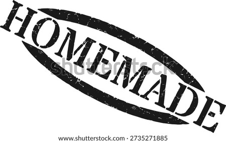Homemade grunge stamp vector in black color