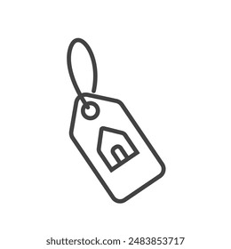 Homemade hang labels icon vector element design template