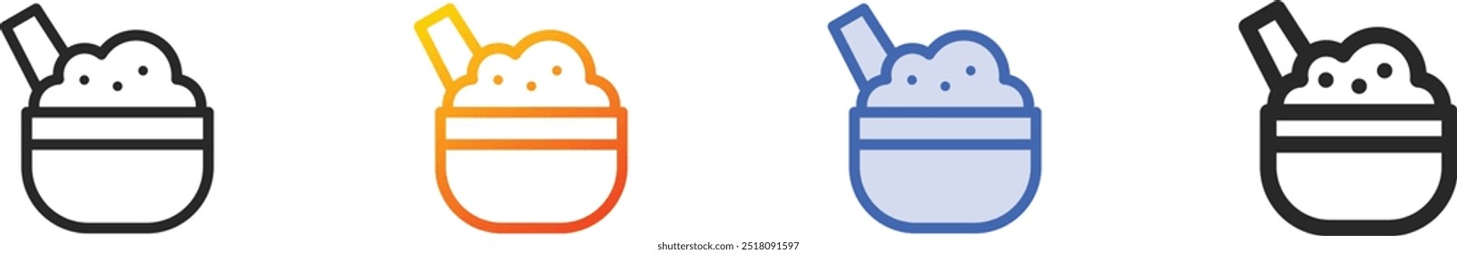 homemade icon.Thin Linear, Gradient, Blue Stroke and bold Style Design Isolated On White Background