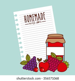 homemade jam design, vector illustration eps10 graphic 