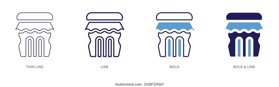 Homemade jam icon in 4 different styles. Thin Line, Line, Bold, and Bold Line. Duotone style. Editable stroke.