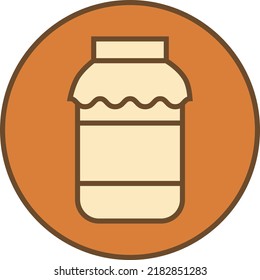 Homemade jam, illustration, vector on a white background.