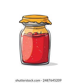 Homemade Jam Jars Vector Illustration