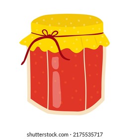 Homemade jar for preserving fruits and vegetables.Glass jars with canned vegetables, compotes and berry jams. Winter supplies. Autumn harvest season.