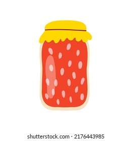 Homemade jar for preserving fruits and vegetables.Glass jars with canned vegetables, compotes and berry jams. Winter supplies. Autumn harvest season.