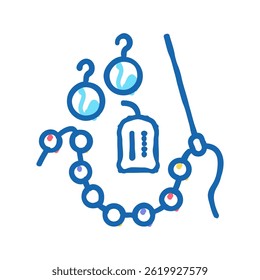 homemade jewelry doodle icon sketch vector. homemade jewelry sign. isolated symbol illustration