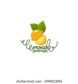 hausgemachte Limonade, Vektordoodle-Logo, Etikett, Emblem für Ihr Sommergetränk-Menü