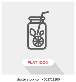 Homemade lemonade vector icon