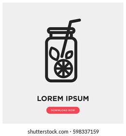 Homemade lemonade vector icon
