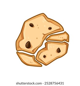 homemade oatmeal cookies cartoon. baking ingredients, healthy classic, dessert snack homemade oatmeal cookies sign. isolated symbol vector illustration