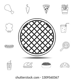 homemade pie icon. Simple thin line, outline vector element of Fast food icons set for UI and UX, website or mobile application