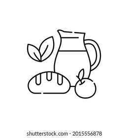 Homemade products сolor line icon. Life for yourself. Abandonment of other people's goals. Pictogram for web page, mobile app, promo. UI UX GUI design element. Editable stroke.