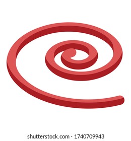 Homemade sausage icon. Isometric of homemade sausage vector icon for web design isolated on white background