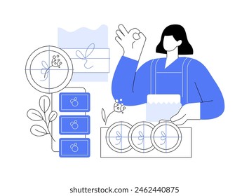 Homemade soap isolated cartoon vector illustrations. Smiling woman selling handicraft soap on the market, small business, personal income, natural cosmetics for sale vector cartoon.