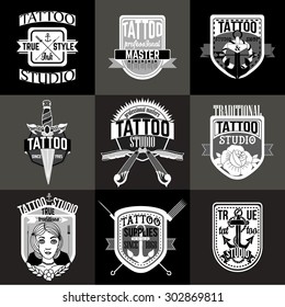 Homemade tattoo logos and badges