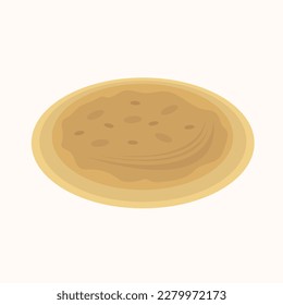 Homemade tortilla flat vector illustration. Cute homemade tortilla wrap cartoon vector illustration for graphic design and decorative element