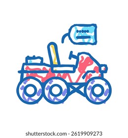 homemade vehicle doodle icon sketch vector. homemade vehicle sign. isolated symbol illustration
