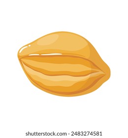 Homemade whole grain and wheat bread baked with yeast dough in flat cartoon style. Isolated bright food vector illustration for bakery poster, banner, card, advertising
